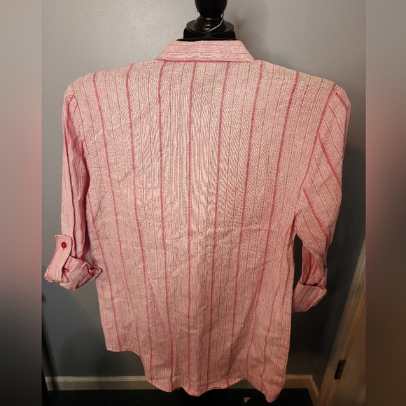 Michael Michael Kors Size XS NWT Long Sleeve Shirt Button Down Electric Pink - Picture 9 of 11